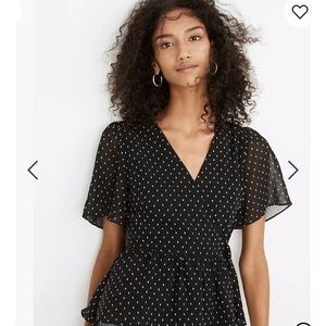 NWOT Madewell Flutter Sleeve Top